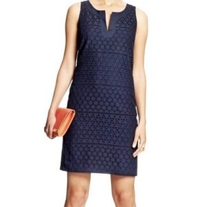 Banana Republic Navy eyelet dress